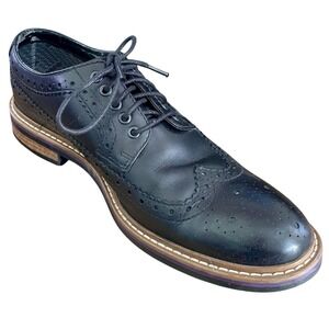 Clarks Darby Limit Gtx Dress Shoes Men's 10 Black Leather Lace-Up Oxford Wingtip